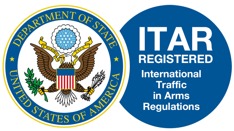 United States of America department Seal and banner stating that Palladin is ITAR Registered